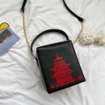 Wholesale Women Unique Tower Print Crossbody Square Bag - Image 7