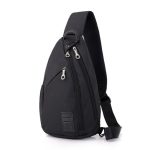 Wholesale Men Casual Zipper Patchwork Outdoor Travel Chest Bag - Image 8