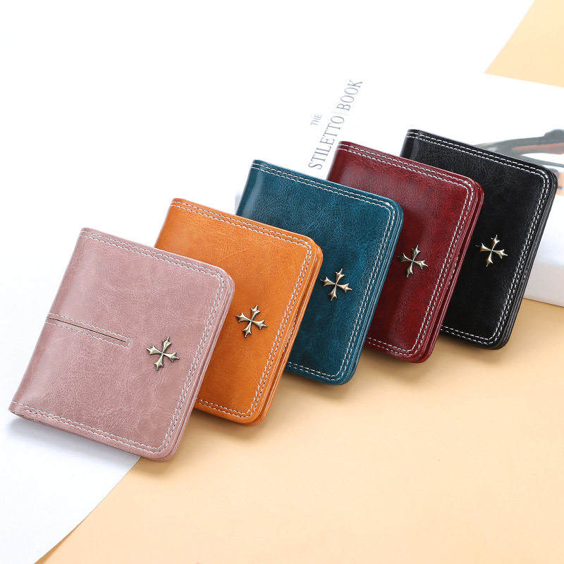 2020072706414277178 Woman Solid Color Mini Bifold Wallet - Image 1