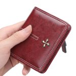 Woman Solid Color Mini Bifold Wallet - Image 3