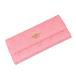 Wholesale Woman Fashion Solid Color Rhombus Stitching Multi-card-pocket Purse - Image 9