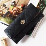 Wholesale Woman Fashion Solid Color Rhombus Stitching Multi-card-pocket Purse - Image 4