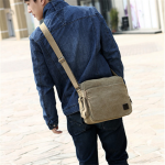 Wholesale Men Retro Casual Large Capacity Canvas Shoulder Bag - Image 10