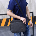 Wholesale Men Retro Casual Large Capacity Canvas Shoulder Bag - Image 15