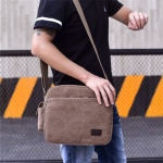 Wholesale Men Retro Casual Large Capacity Canvas Shoulder Bag - Image 12