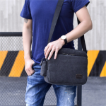 Wholesale Men Retro Casual Large Capacity Canvas Shoulder Bag - Image 16
