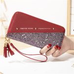 Wholesale Woman Contrast Color Tassels Versatile Rivet Purses - Image 12