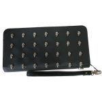 Wholesale Women Solid Color PU Leather Skull Purses - Image 3