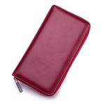 Wholesale Leather Solid Color Long Zipper Magnetic Purse - Image 11