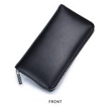 Wholesale Leather Solid Color Long Zipper Magnetic Purse - Image 2