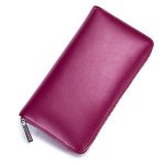 Wholesale Leather Solid Color Long Zipper Magnetic Purse - Image 14