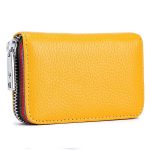 Wholesale Leather Solid Color Zipper Card Holder Mini Wallets - Image 12