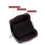 Wholesale Leather Solid Color Zipper Card Holder Mini Wallets - Image 8