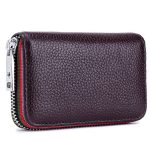 Wholesale Leather Solid Color Zipper Card Holder Mini Wallets - Image 16