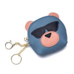 Wholesale Leather Bear-shape Color Blocking Zipper Wallet - Image 7