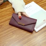 Wholesale Women Fashion Solid Color Metal Buckle Multifunction Purse - Image 3