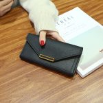 Wholesale Women Fashion Solid Color Metal Buckle Multifunction Purse - Image 8
