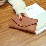 Wholesale Women Fashion Solid Color Metal Buckle Multifunction Purse - Image 2