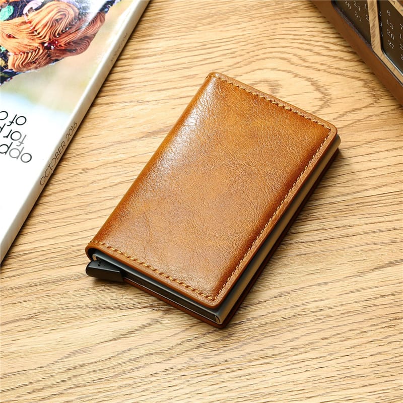 2020102011163884845 Men Fashion Solid Color Anti-Theft PU Wallet - Image 1