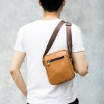 Wholesale Men Fashion Solid Color Wide Strap Crossbody Bag
