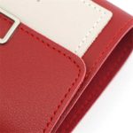 Women Fashion Color Blocking Tirfold Wallet - Image 8