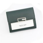 Women Fashion Color Blocking Tirfold Wallet - Image 4