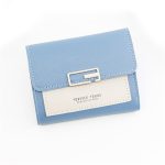 Women Fashion Color Blocking Tirfold Wallet - Image 10