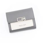 Women Fashion Color Blocking Tirfold Wallet - Image 5