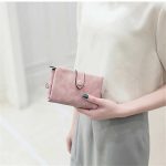 Women Fashion Solid Color Tirfold Muti-card Holder Wallet - Image 16