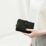 Women Fashion Solid Color Tirfold Muti-card Holder Wallet - Image 3