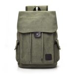 Wholesale Unisex Fashion Solid Color Canvas Flap Backpack - Image 14