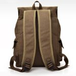Wholesale Unisex Fashion Solid Color Canvas Flap Backpack - Image 5