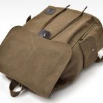Wholesale Unisex Fashion Solid Color Canvas Flap Backpack - Image 6