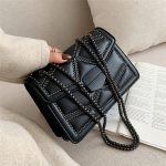 Wholesale Women Fashion Metal Chain Rivet Decor Crossbody Square Bag - Image 2