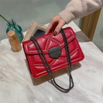Wholesale Women Fashion Metal Chain Rivet Decor Crossbody Square Bag - Image 6