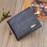 Wholesale Men Fashion Solid Color Metal Decoration Bifold Wallet - Image 4