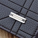 Wholesale Men Fashion Solid Color Metal Decoration Bifold Wallet - Image 2