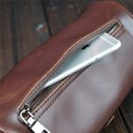 Men Fashhion Lock Clasp Wide Shoulder Straps Solid Color Crossbody Bag - Image 3