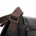 Wholesale Men Vintage Asymmetric Zipper Clasp Crossbody Messenger Bag - Image 5