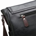 Wholesale Men Vintage Asymmetric Zipper Clasp Crossbody Messenger Bag - Image 7