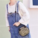Women Fashion Color Blocking Leopard Pattern Cat Shape Crossbody Bag - Image 4