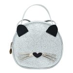 Women Fashion Color Blocking Leopard Pattern Cat Shape Crossbody Bag - Image 11
