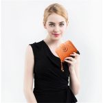 Women Retro Solid Color Zipper Tri-fold Wallet - Image 7