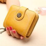 Women Retro Solid Color Zipper Tri-fold Wallet - Image 12