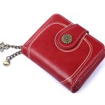 Women Retro Solid Color Zipper Tri-fold Wallet - Image 9