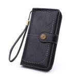 Wholesale Women Vintage Carving Pattern Clasp Zipper PU Purse - Image 15