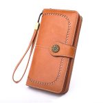 Wholesale Women Vintage Carving Pattern Clasp Zipper PU Purse - Image 12