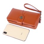 Wholesale Women Retro Solid Color Geometry Stitching Purse - Image 7