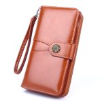 Wholesale Women Retro Solid Color Geometry Stitching Purse - Image 5