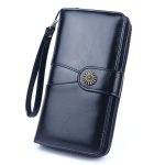 Wholesale Women Retro Solid Color Geometry Stitching Purse - Image 13